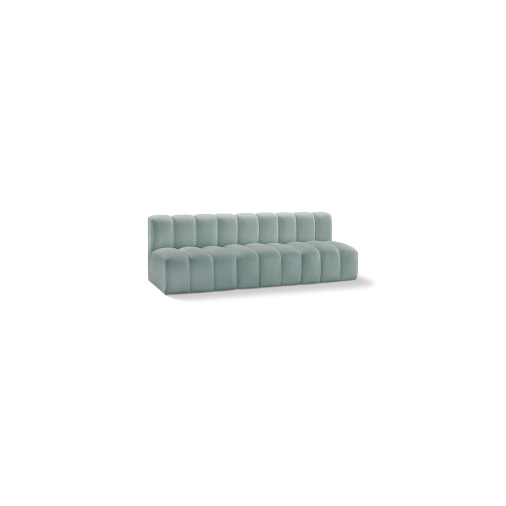 Arc Mint Green Vegan Leather Modular Sofa