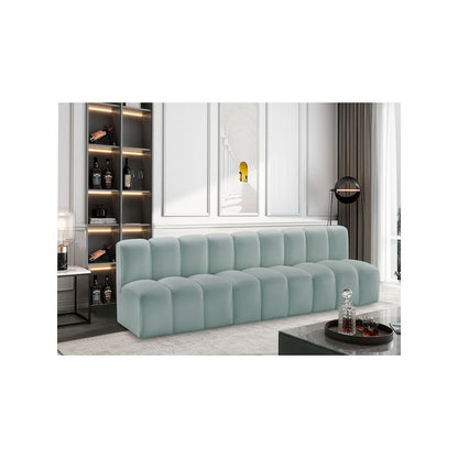 Arc Mint Green Vegan Leather Modular Sofa