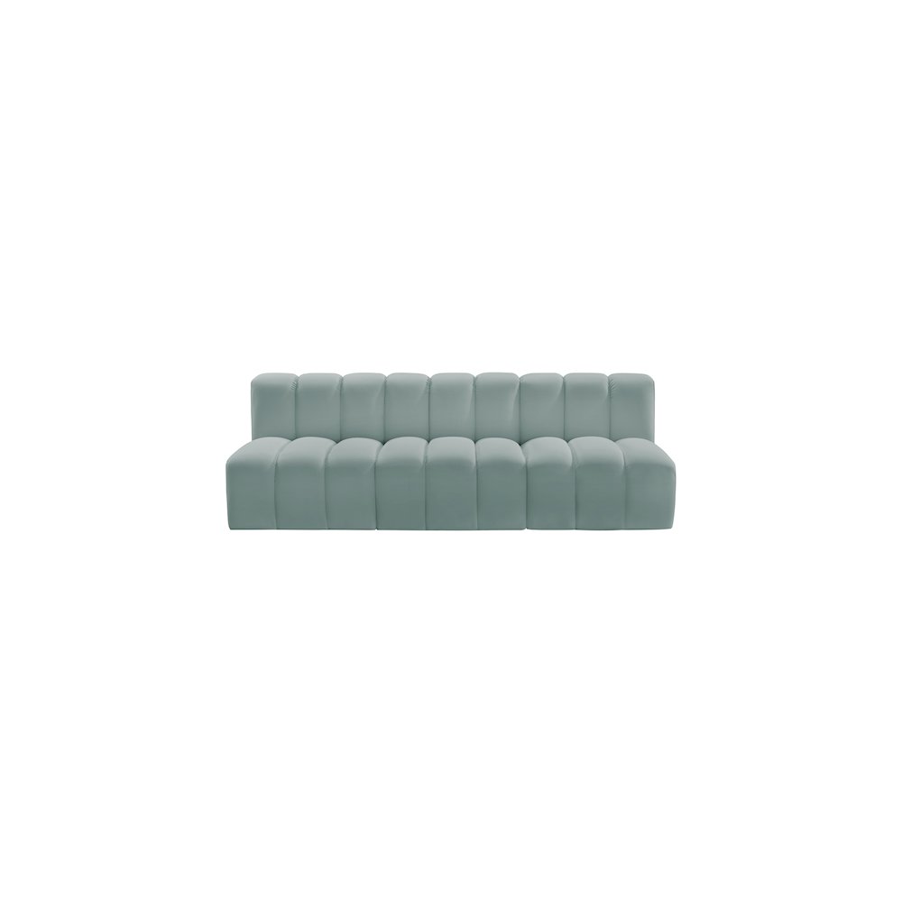 Arc Mint Green Vegan Leather Modular Sofa
