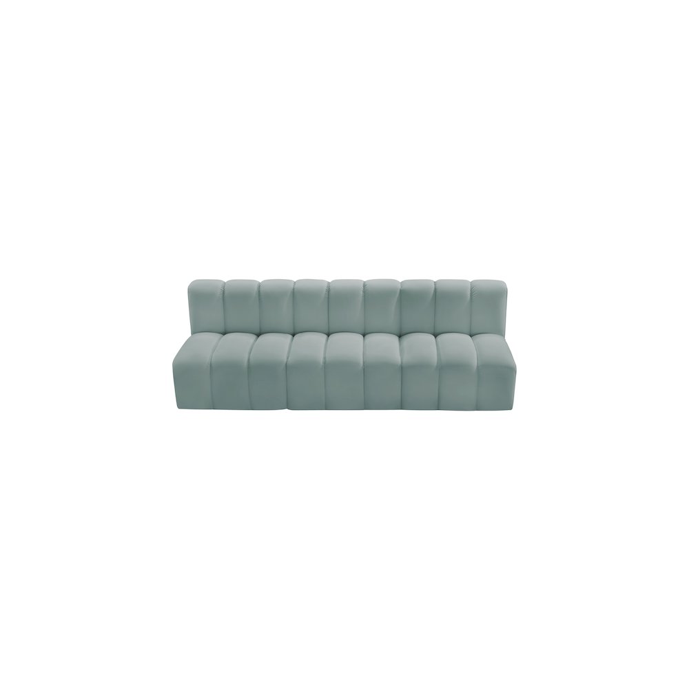 Arc Mint Green Vegan Leather Modular Sofa