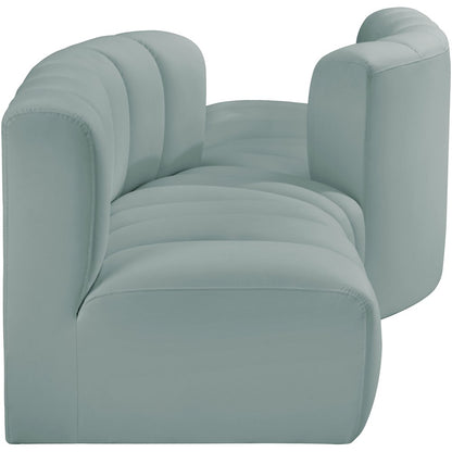 Arc Mint Green Vegan Leather Modular Sofa