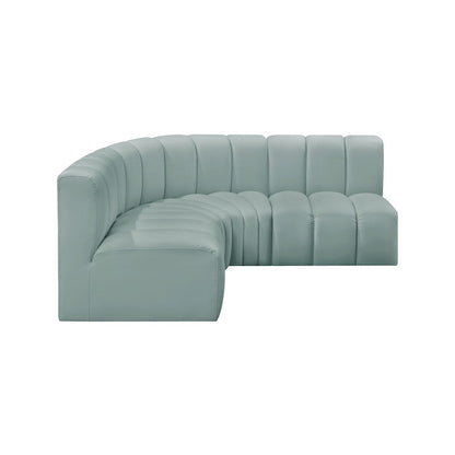 Arc Mint Green Vegan Leather Modular Sofa