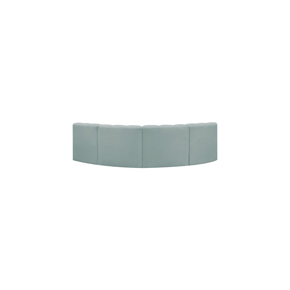 Arc Mint Green Vegan Leather Modular Sofa
