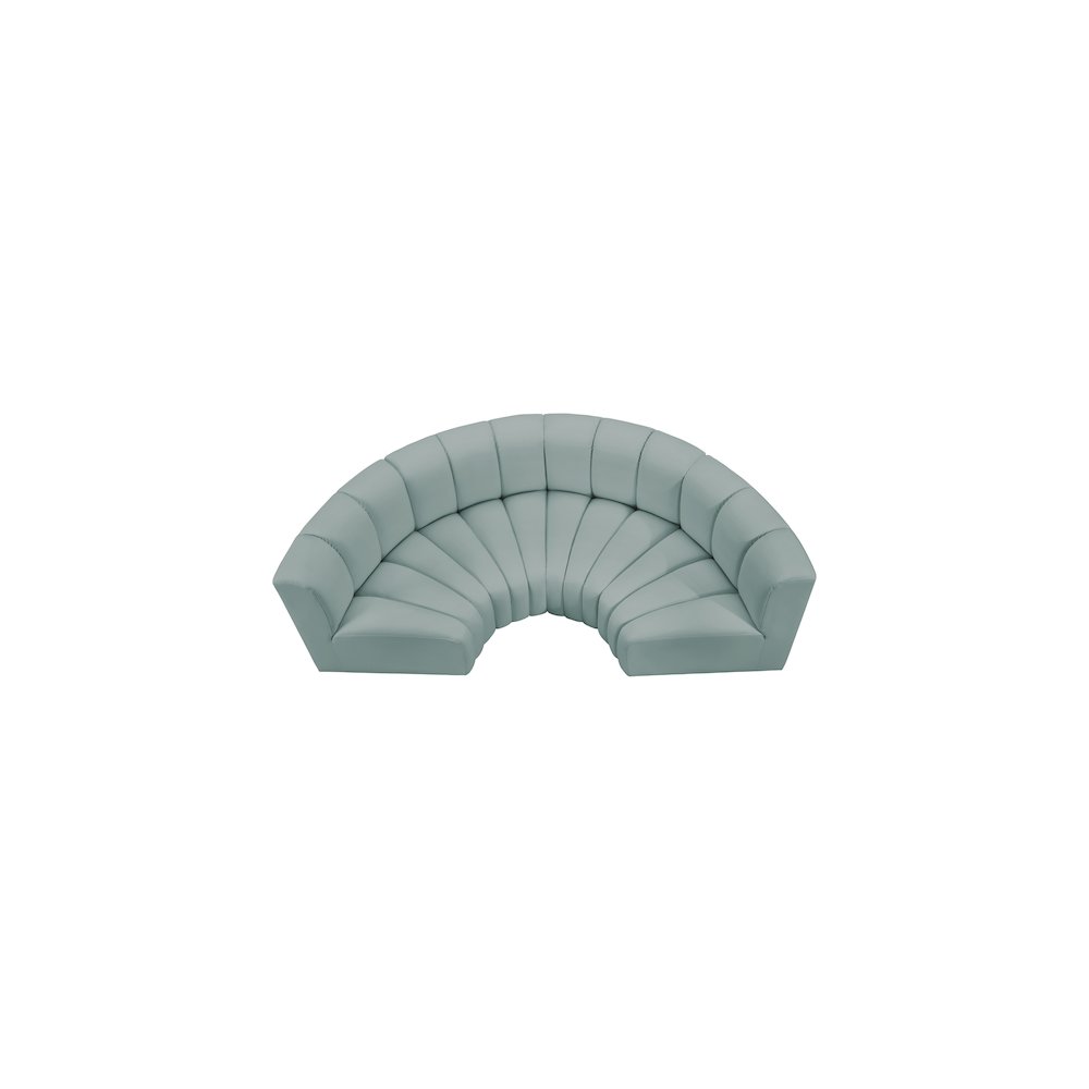 Arc Mint Green Vegan Leather Modular Sofa