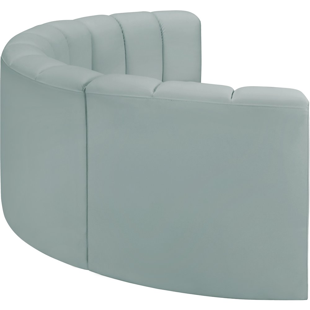 Arc Mint Green Vegan Leather Modular Sofa