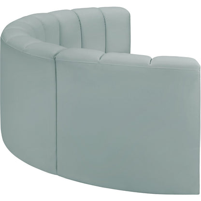 Arc Mint Green Vegan Leather Modular Sofa