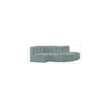 Arc Mint Green Vegan Leather Modular Sofa