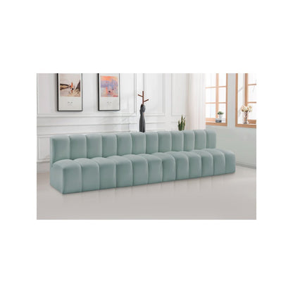 Arc Mint Green Vegan Leather Modular Sofa