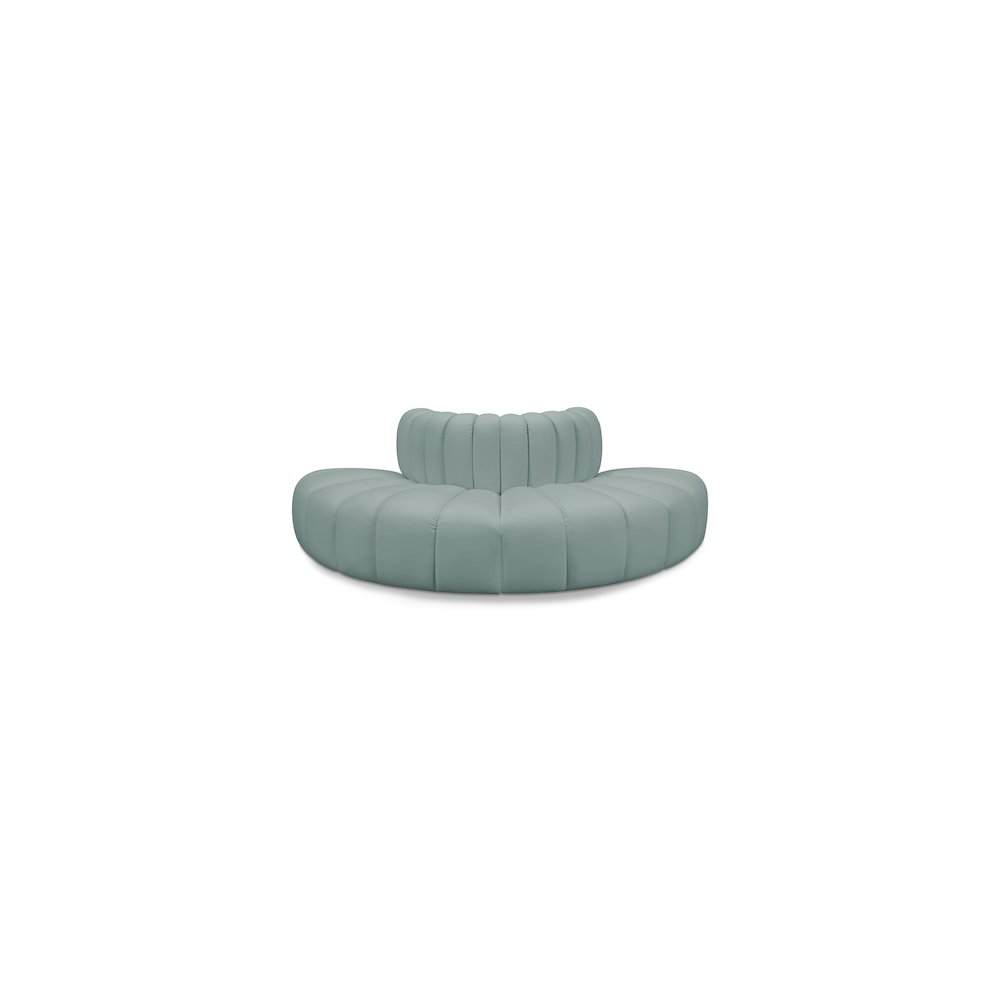 Arc Mint Green Vegan Leather Modular Sofa
