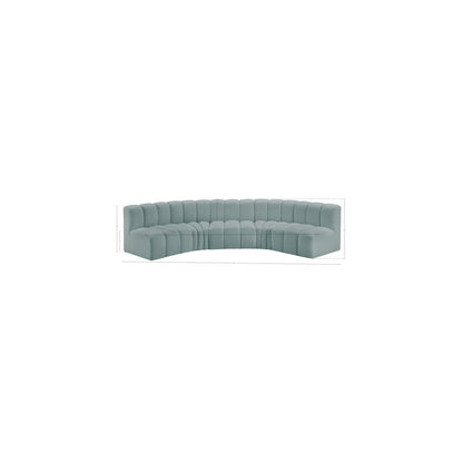 Arc Mint Green Vegan Leather Modular Sofa