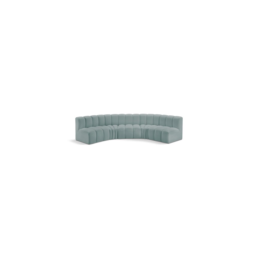 Arc Mint Green Vegan Leather Modular Sofa