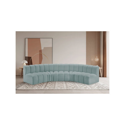Arc Mint Green Vegan Leather Modular Sofa