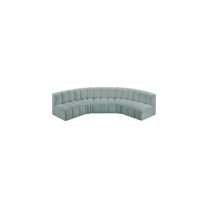 Arc Mint Green Vegan Leather Modular Sofa