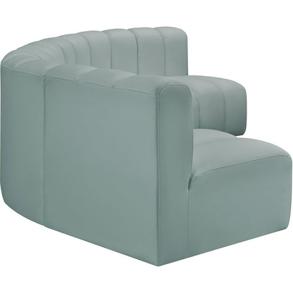 Arc Mint Green Vegan Leather Modular Sofa