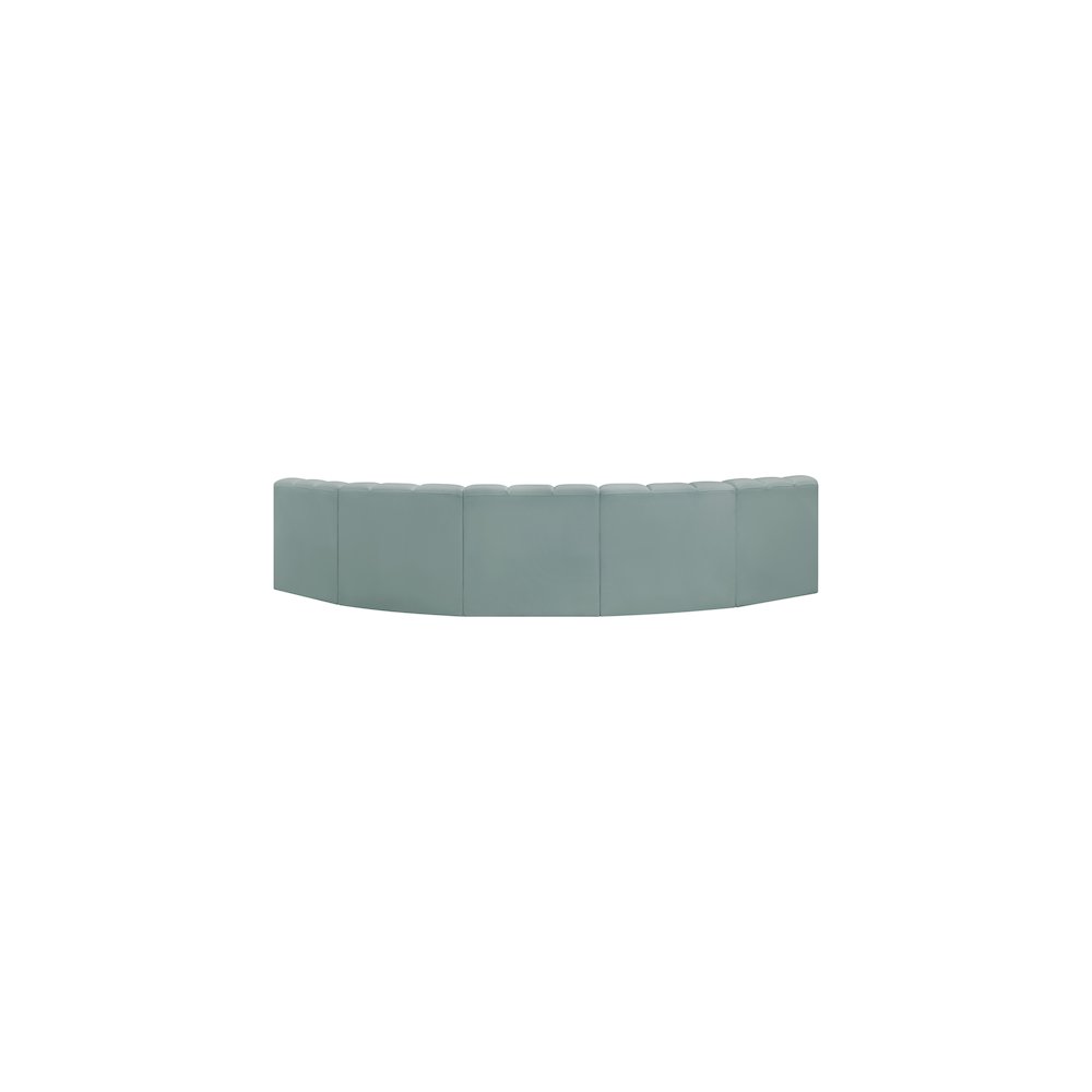 Arc Mint Green Vegan Leather Modular Sofa