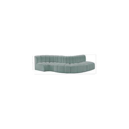 Arc Mint Green Vegan Leather Modular Sofa