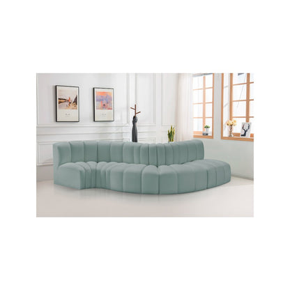Arc Mint Green Vegan Leather Modular Sofa