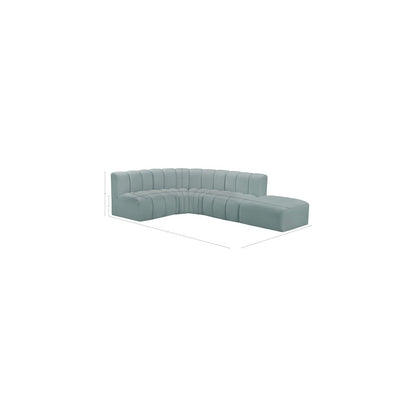 Arc Mint Green Vegan Leather Modular Sofa