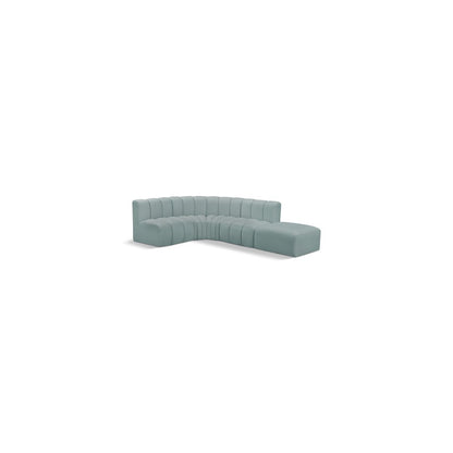 Arc Mint Green Vegan Leather Modular Sofa