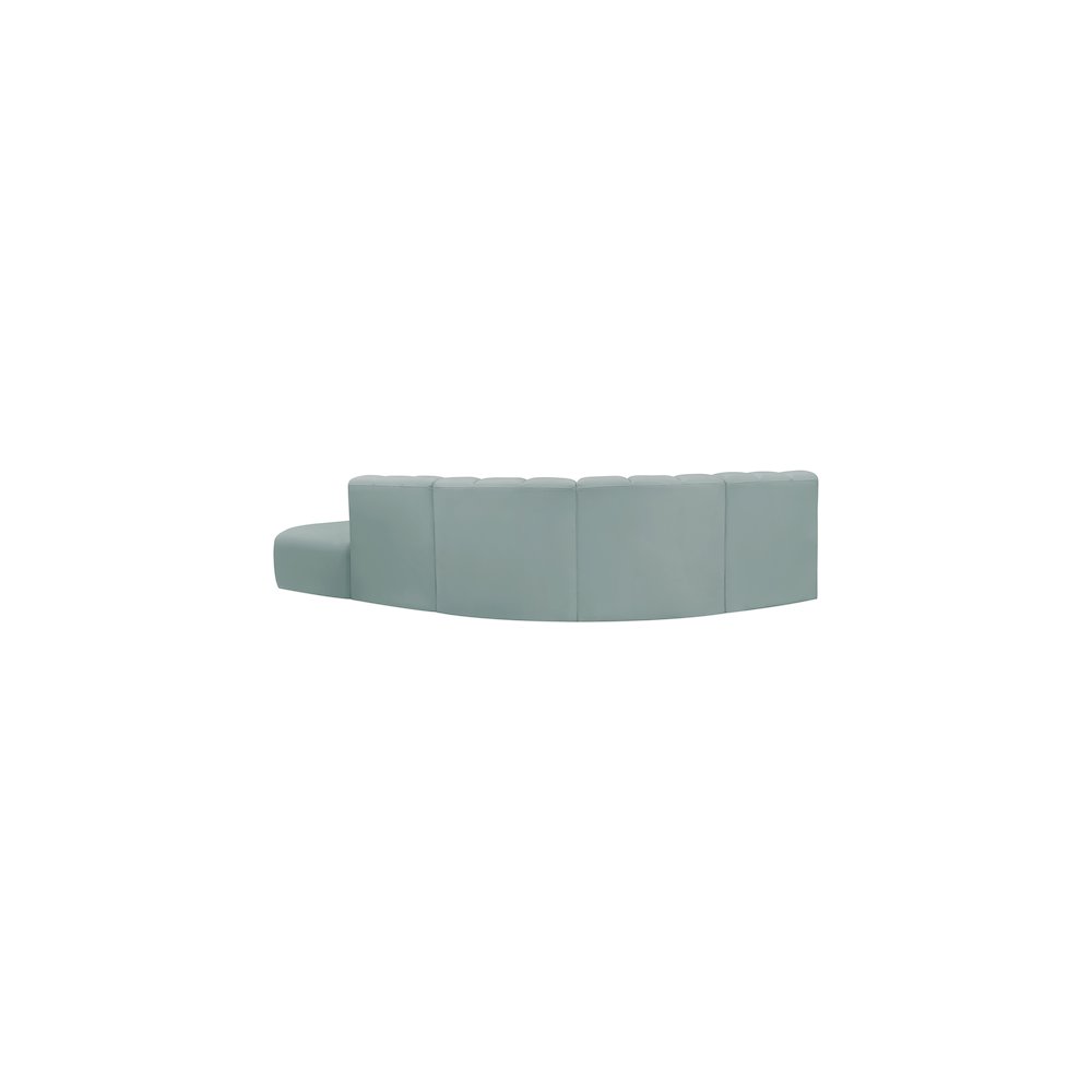 Arc Mint Green Vegan Leather Modular Sofa