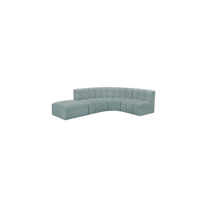 Arc Mint Green Vegan Leather Modular Sofa