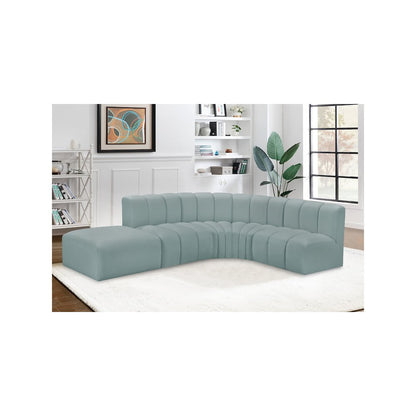 Arc Mint Green Vegan Leather Modular Sofa