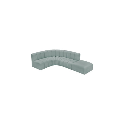 Arc Mint Green Vegan Leather Modular Sofa