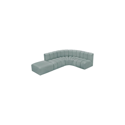 Arc Mint Green Vegan Leather Modular Sofa