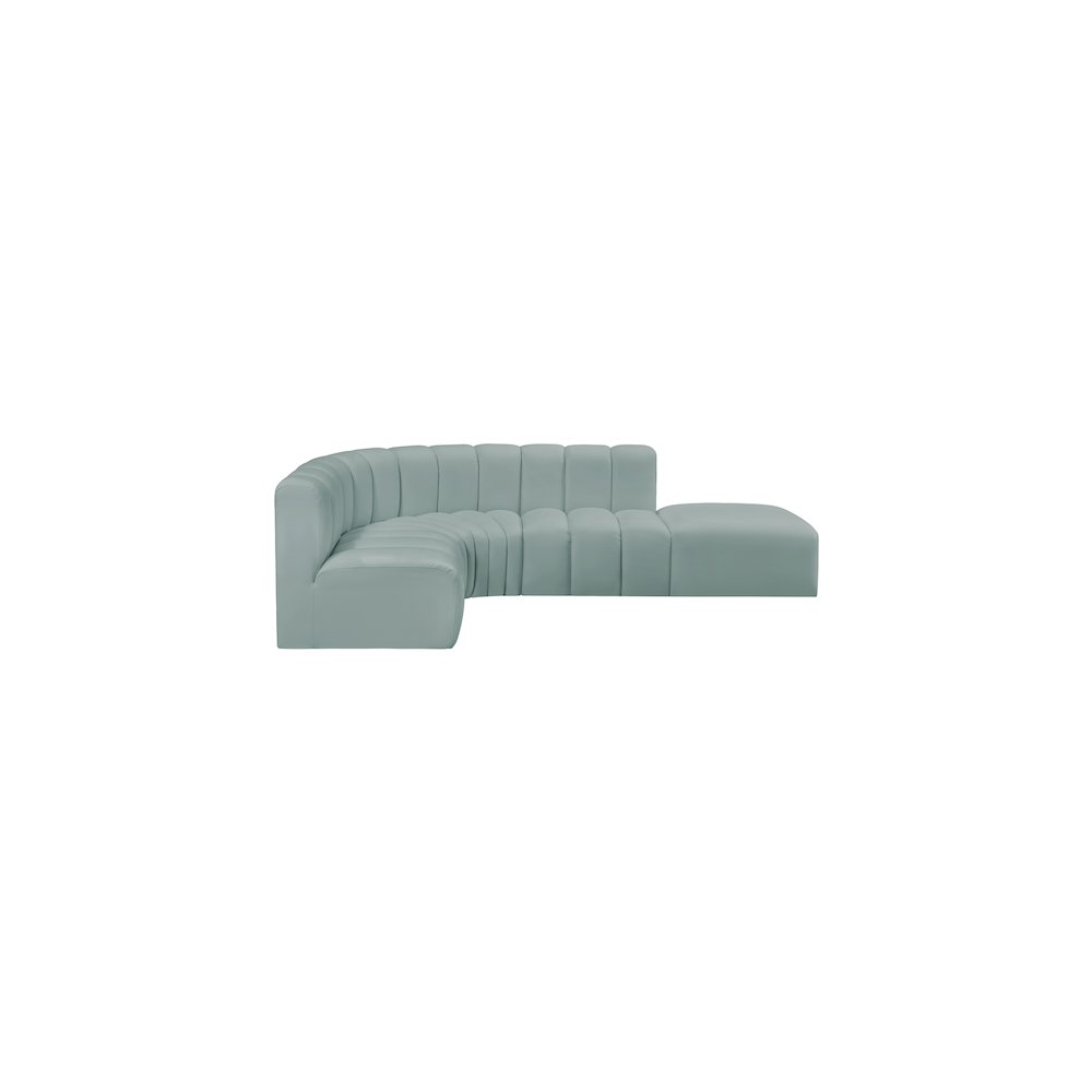 Arc Mint Green Vegan Leather Modular Sofa