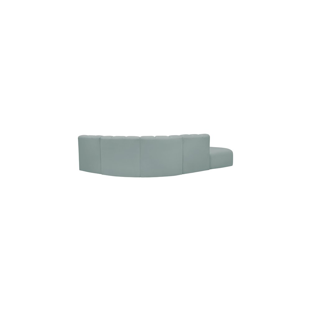 Arc Mint Green Vegan Leather Modular Sofa