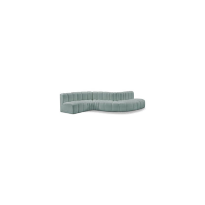 Arc Mint Green Vegan Leather Modular Sofa