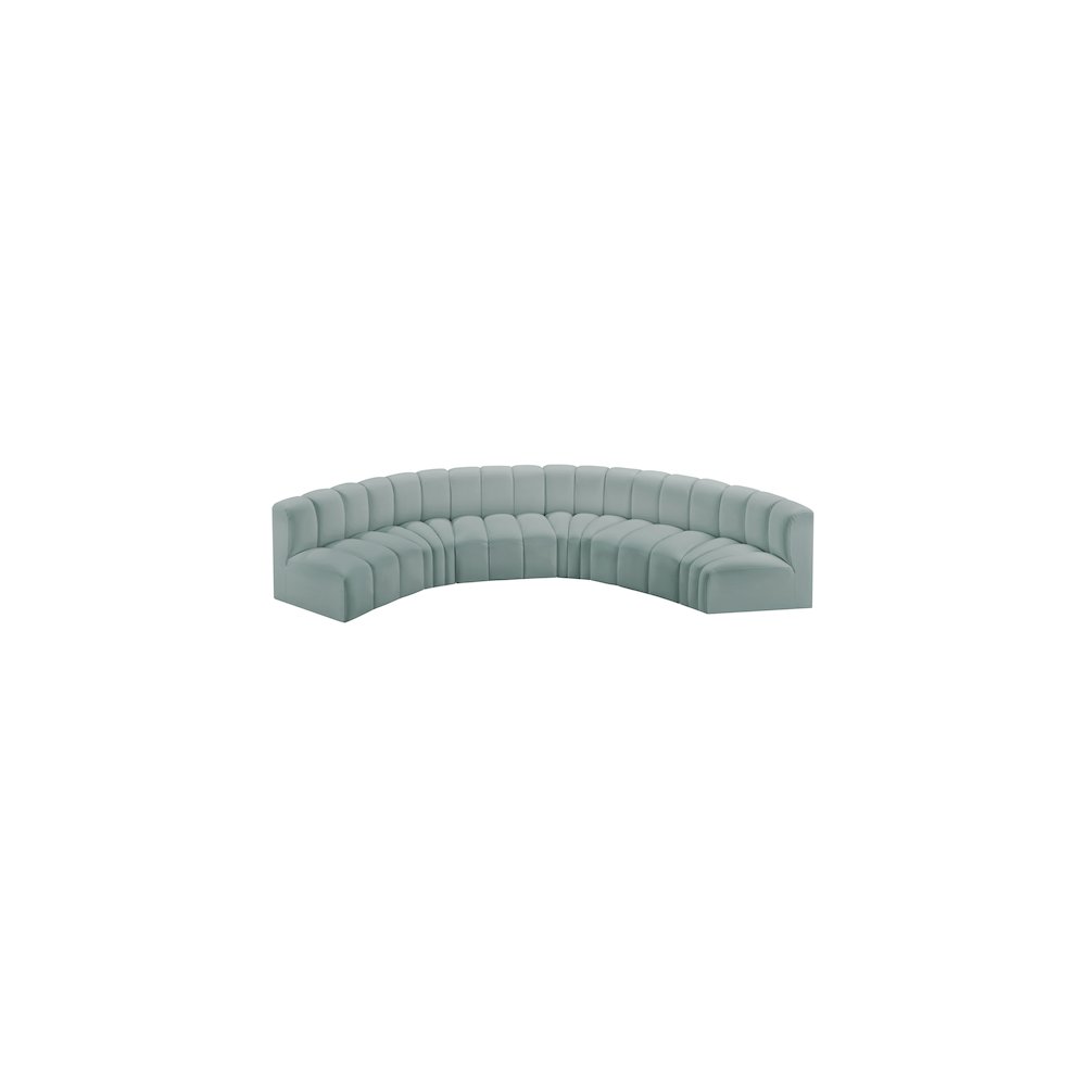 Arc Mint Green Vegan Leather Modular Sofa