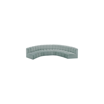 Arc Mint Green Vegan Leather Modular Sofa