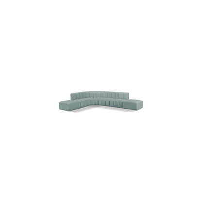Arc Mint Green Vegan Leather Modular Sofa
