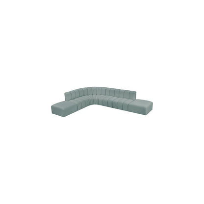 Arc Mint Green Vegan Leather Modular Sofa