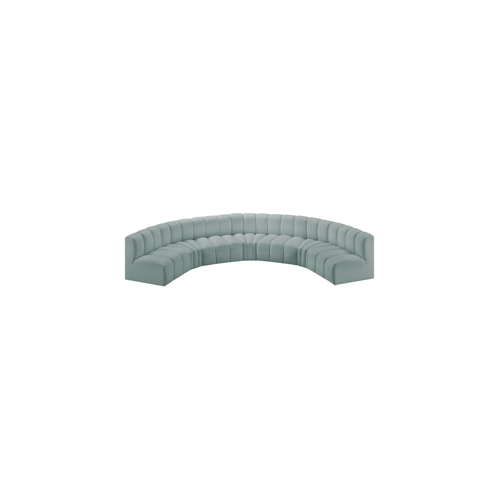 Arc Mint Green Vegan Leather Modular Sofa