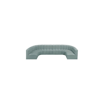 Arc Mint Green Vegan Leather Modular Sofa