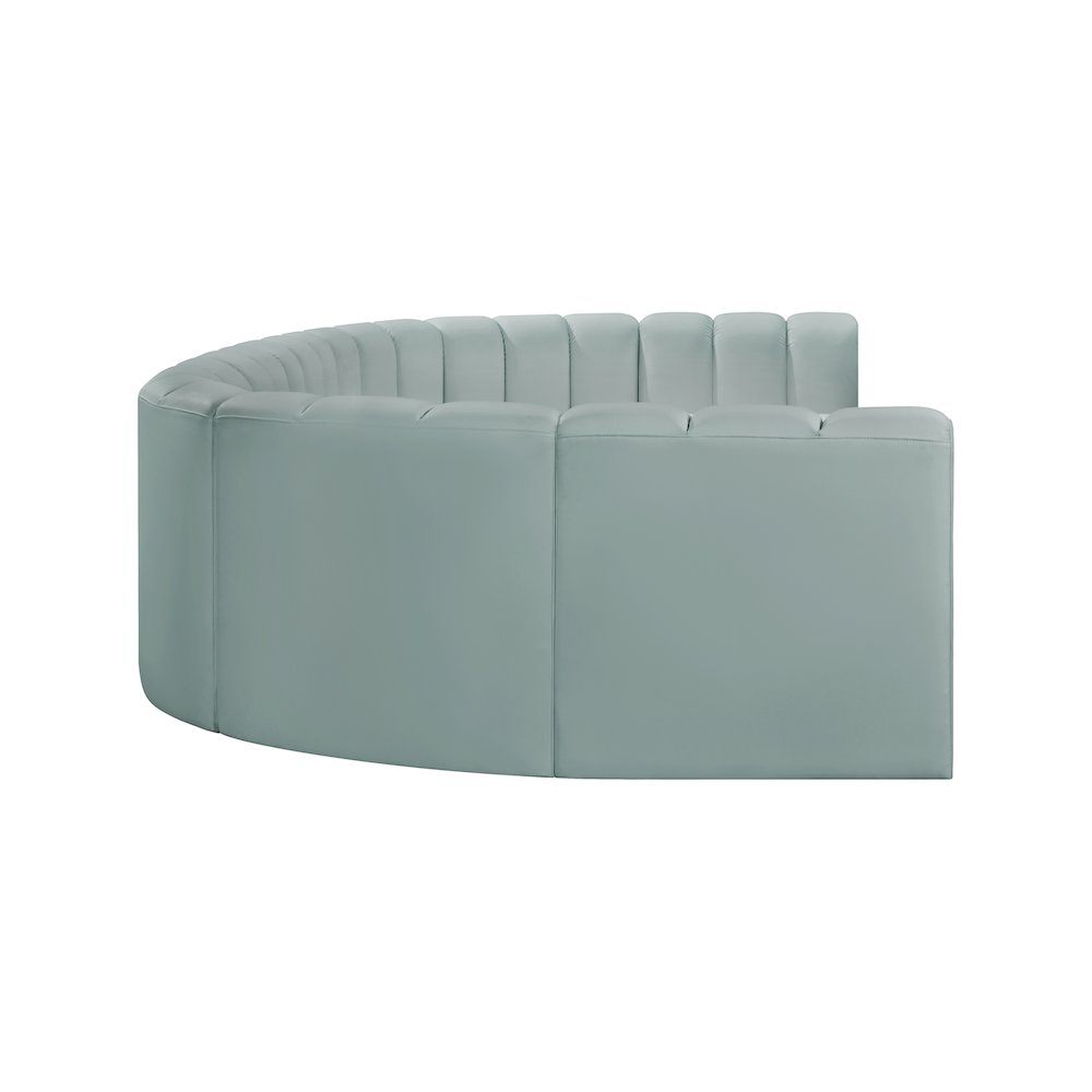 Arc Mint Green Vegan Leather Modular Sofa