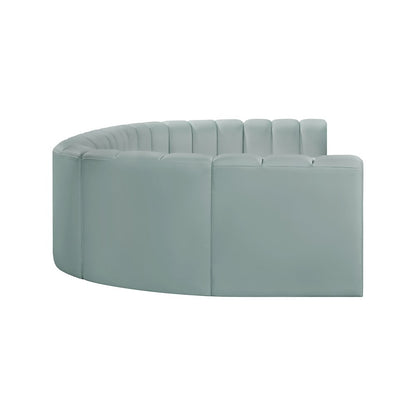 Arc Mint Green Vegan Leather Modular Sofa
