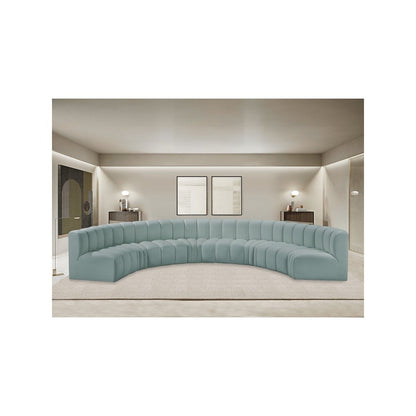 Arc Mint Green Vegan Leather Modular Sofa