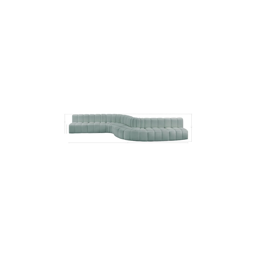 Arc Mint Green Vegan Leather Modular Sofa
