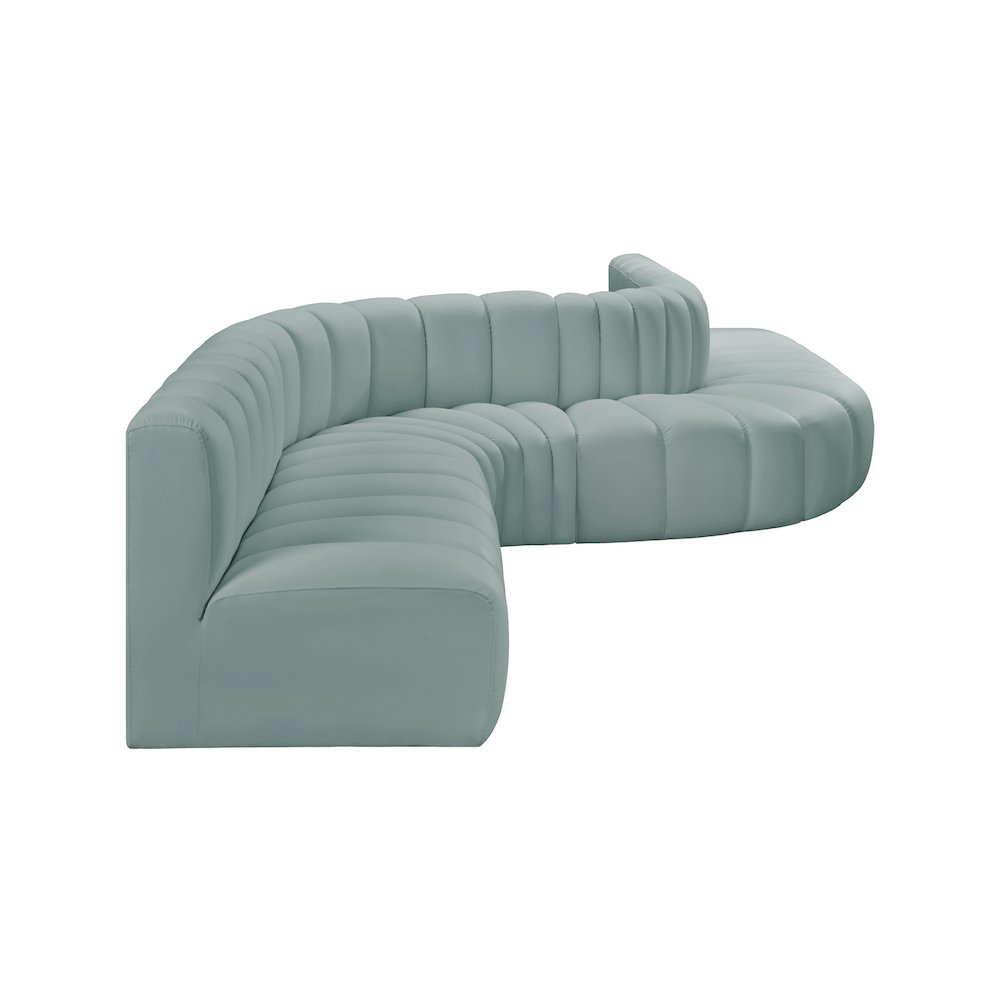 Arc Mint Green Vegan Leather Modular Sofa