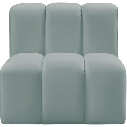 Arc Mint Green Vegan Leather Straight Chair