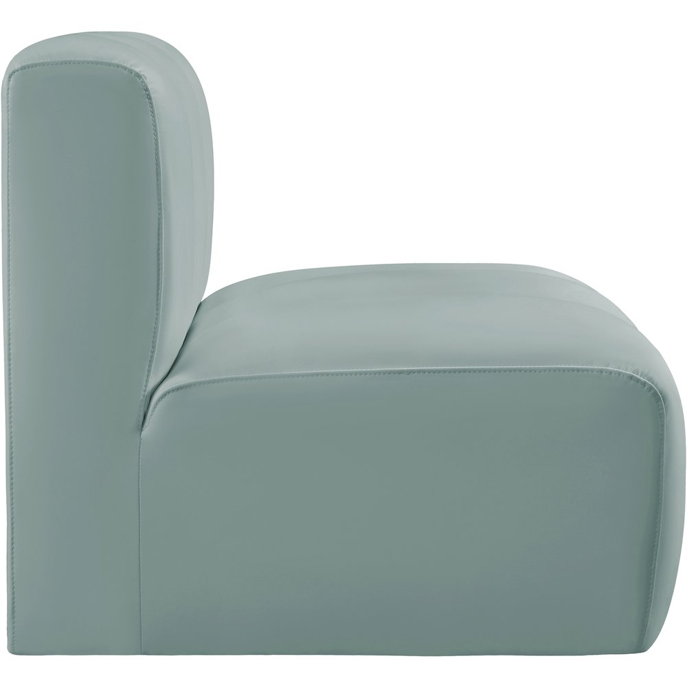 Arc Mint Green Vegan Leather Straight Chair