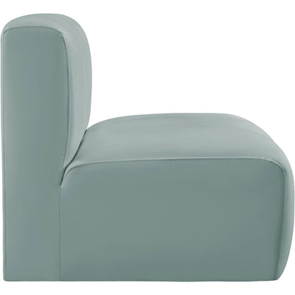 Arc Mint Green Vegan Leather Straight Chair