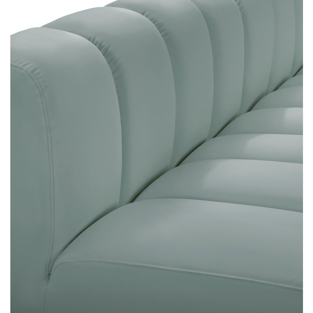 Arc Mint Green Vegan Leather Straight Chair
