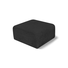 Arc Black Boucle Fabric Ottoman