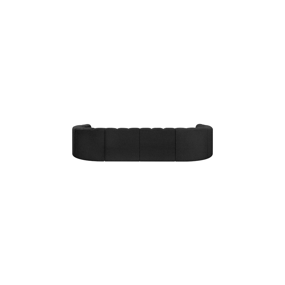 Arc Black Boucle Fabric Modular Sofa