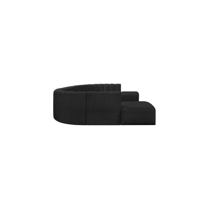 Arc Black Boucle Fabric Modular Sofa