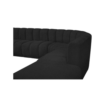 Arc Black Boucle Fabric Modular Sofa